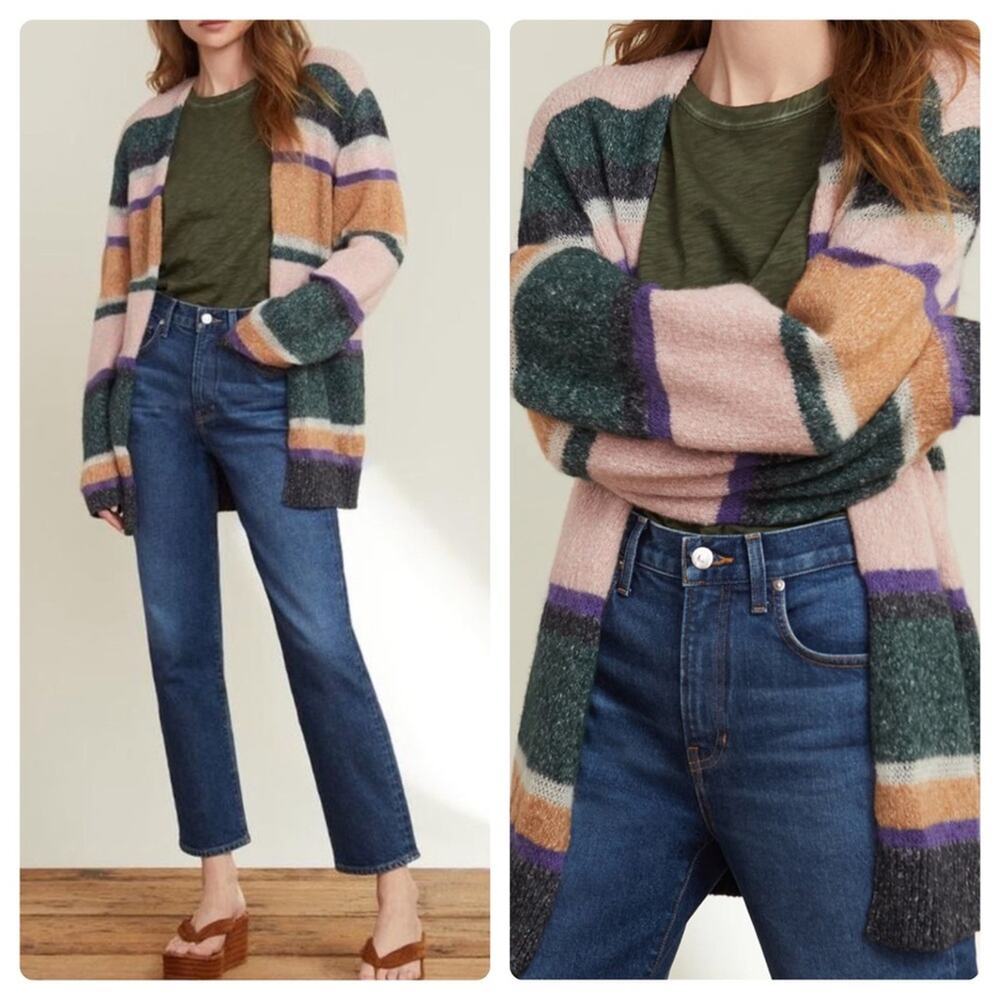 Veronica Beard Elizabeth Striped Cardigan